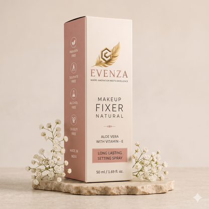 Evenza Makeup Fixer Spray | Long-Lasting Makeup Setting Spray | Hydrating & Smudge-Resistant Finish | 50ml
